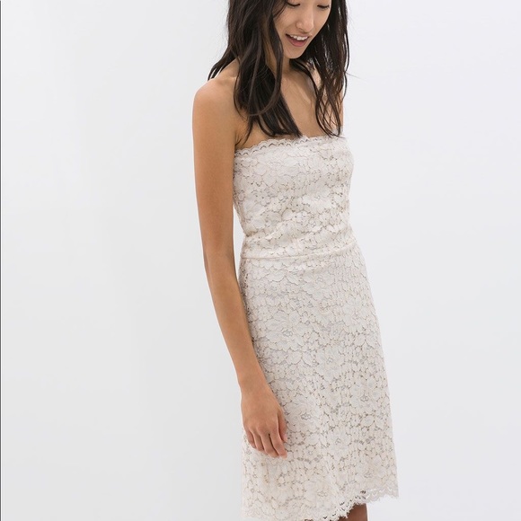 Zara lace strapless dress NWT - Picture 1 of 9